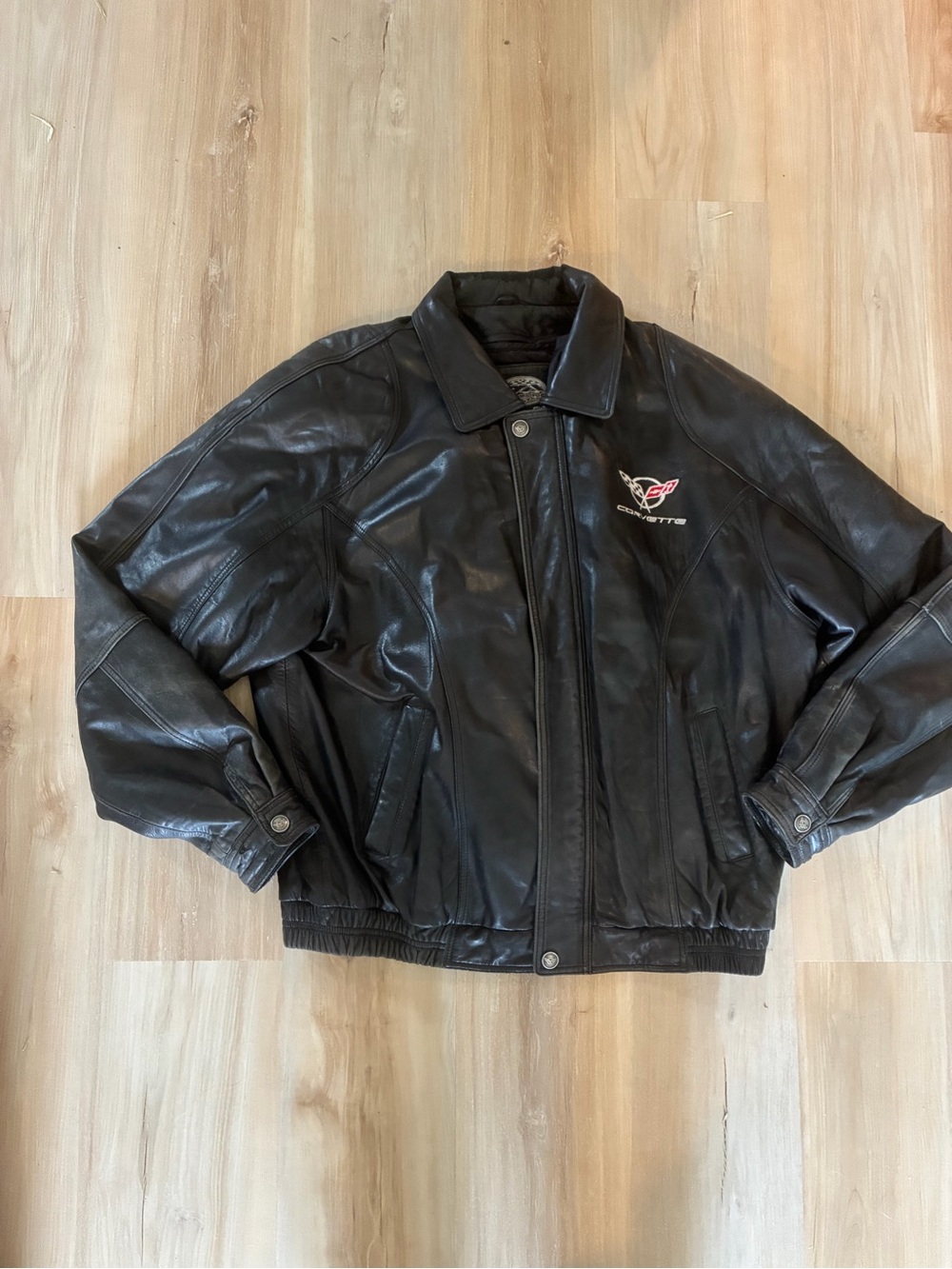 Corvette Black Leather Jacket - Men's